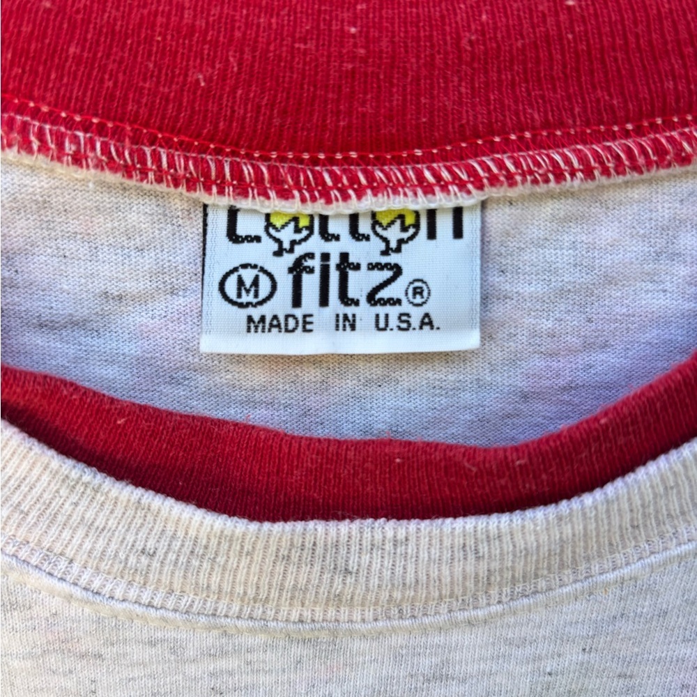 Vintage Dog Graphic Ringer T-Shirt | Cotton Fitz | Made in USA - Picture 5 of 7